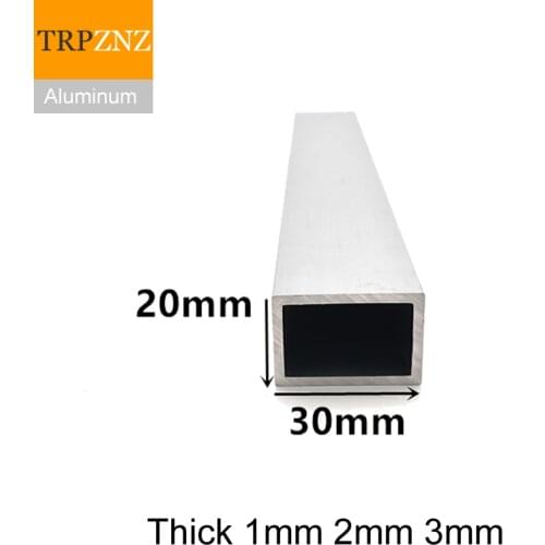 20x30mm,thick 1mm/2mm/3mm,Rectangular aluminum tube profile,6063 Aluminum square pipe,Aluminum profile for decoration