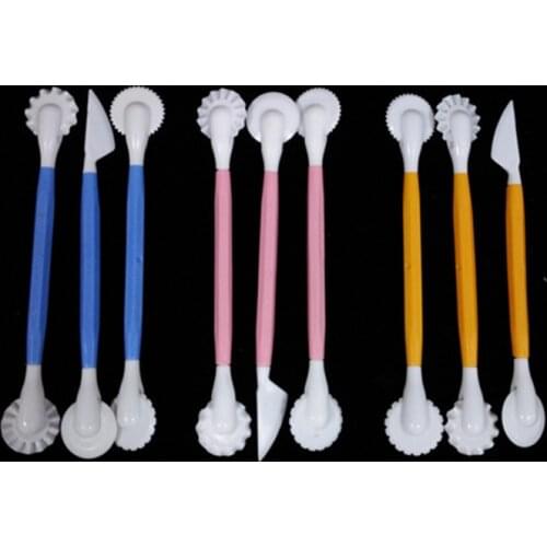 3Pcs/Set Fondant Carving Tools Engraving Group Molding Knife Crimson Pen Caramel Carving Pen Cake Baking Kitchen Tools