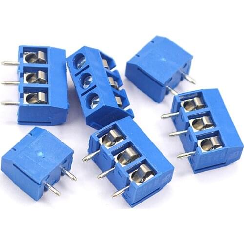 5pcs KF301-2P / 3P / 4P position terminal block PCB terminal 5.08MM terminal can be spliced with high current plug-in
