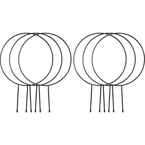 6 Packs of Metal Garden Stand Iron Plant Climbing Stand Flower Pot Stand, Used to Support Cucumber, Clematis Round