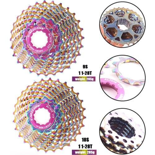 9/10 Speed Rainbow Ultralight Freewheel 11-28T Road Bike Cassette Flywheel Bicycles Freewheel Upgrade Replacement Bicycle parts