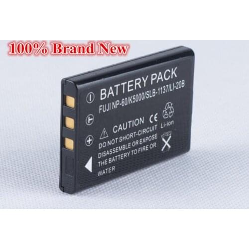 1200mah 100% brand new Replacement Camera Battery For Olympus NP-60 NP60 SLB 1137 1037 CNP-30 K5000 D-Li2 Li-20B M603 F601 F410