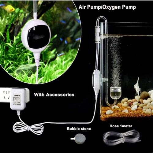 Aquarium Mini Air Pump Hang Sucker Tank Table Increase Oxygen Pump Mute Quiet Air Compressor Bubble Stone Bubble For Fish Tank
