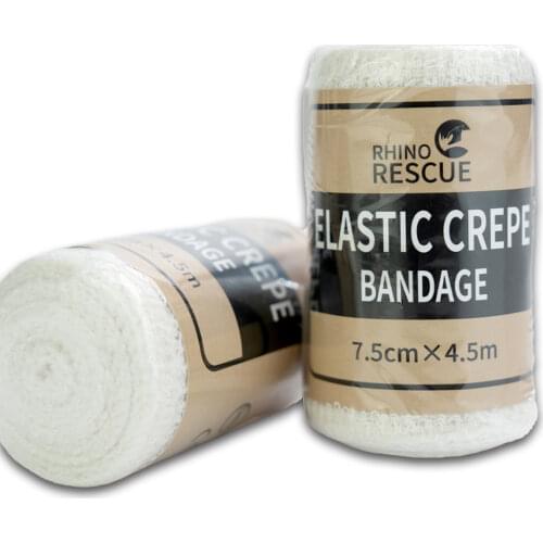 RHINO Elastic Crepe Bandage First Aid Kit Gauze Wound Dressing Nursing Emergency Care Bandage Outdoor Sports Treatment 12pcs/se