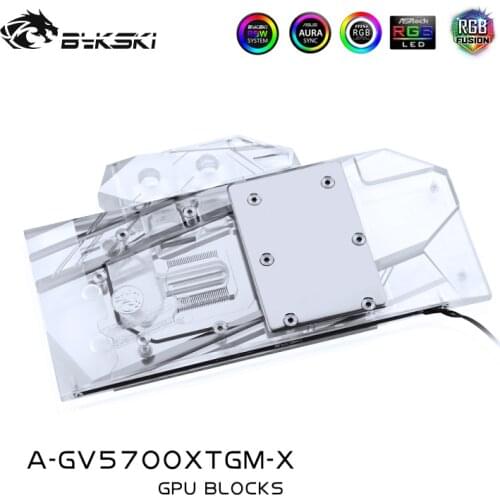 Bykski Gpu water cooling block for Gigabyte RX5700XT gaming Oc 8G graphics card radiator RGB/RWB lighting A-GV5700XTGM-X