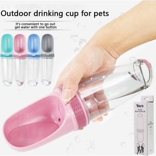 550ML Portable Pet Cups Drinking Bottle Dog Cat Health Feeding Water Feeders Pet Travel Cups ABS Drinking Products