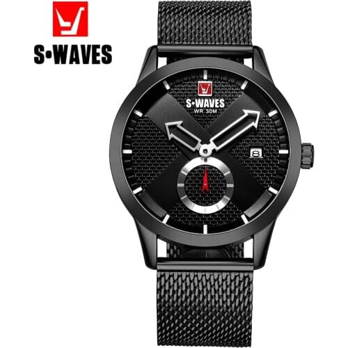 Casual Relogio Masculino Waterproof Date Unique Luxury Watch Men Stainless Steel Quartz Mens Watches Dropshipping SWAVES Brand