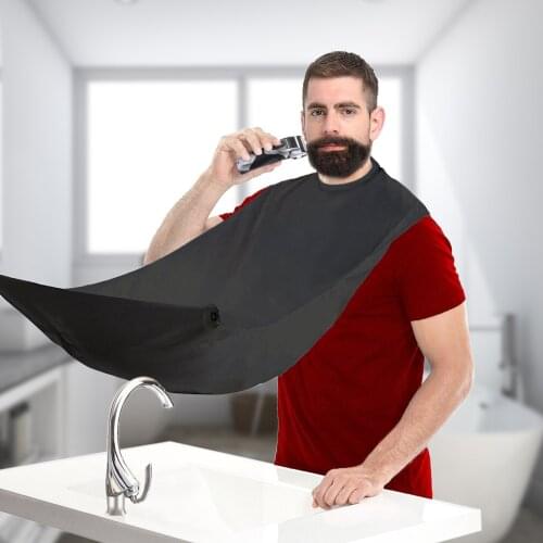 Man Bathroom Apron Beard Catcher Mens Grooming Cape Waterproof Cloth for Shave with Suction Cup Storage Pouch