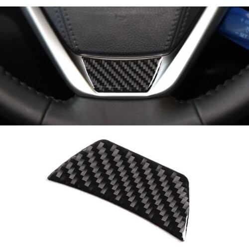 For Toyota Highlander 2015 2016 2017 2018 Car Carbon Fiber Interior Steering Wheel Panel Cover Sticker Protective Trim