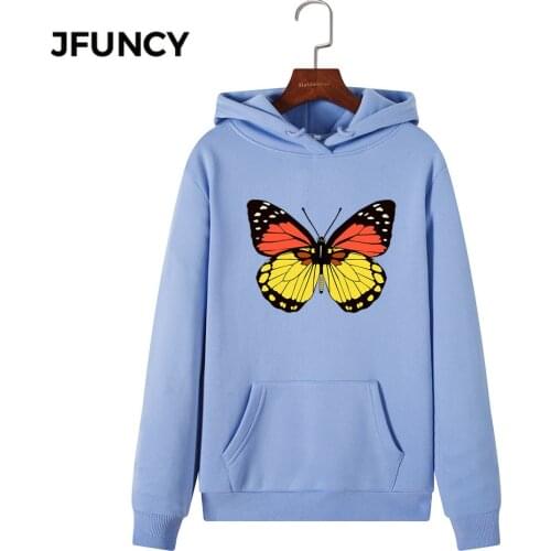JFUNCY 2020 New Print Women Hoodie Long Sleeve Autumn Pullover Female Hooded Sweatshirt Woman Casual Hoodies Sportwear