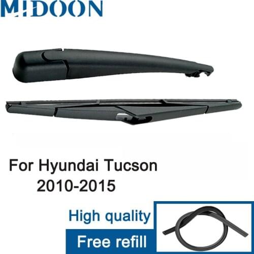 MIDOON Wiper 12" Rear Wiper Blade & Arm Set Kit Fit For Hyundai ix35 Tucson LM 2009-2015 Windshield Windscreen Rear Window