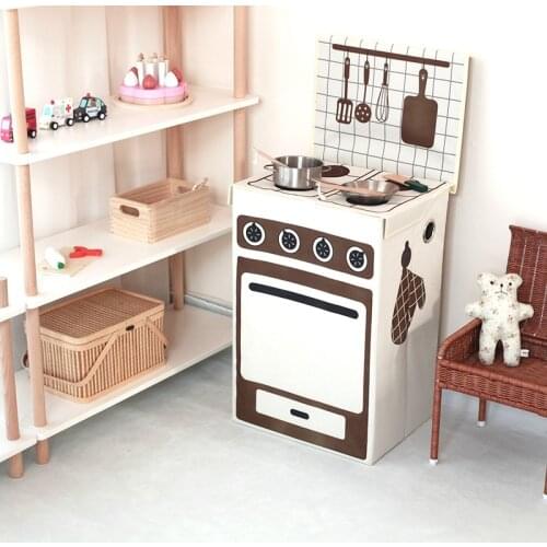 INS Korean Style Stand Laundry Basket Doll Toy Storage Box Large Bag Cotton Washing Dirty Clothes Big Basket Organizer