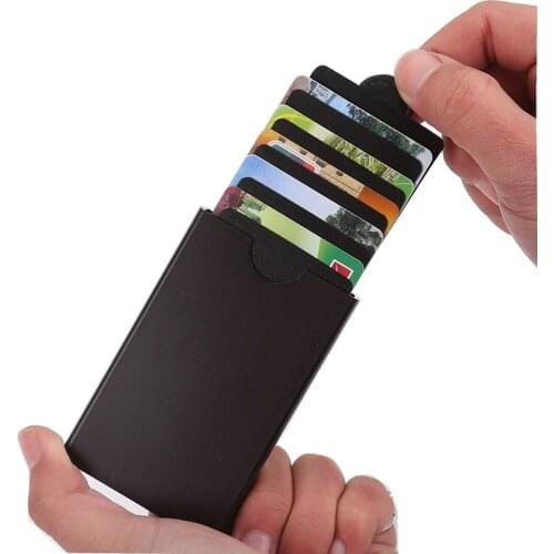 Creative Business Card Case Stainless Steel Aluminum Holder Metal Box Cover Credit Men Business Card Holder Metal Wallet