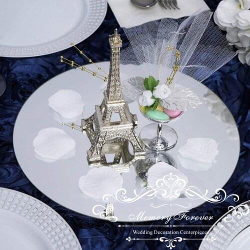 Round mirror for wedding candle mirror marriage table tray centerpieces wedding cake stand