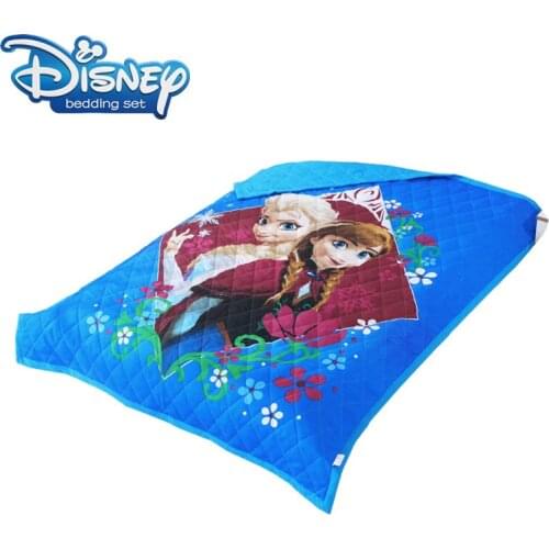 Cartoon Frozen Elsa Summer Quilt Washed Cotton Childrens Summer Cool Quilt Comfortable Breathable Package Edging Craft Bedding
