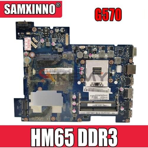 Akemy PIWG2 LA-675AP For Lenovo Ideapad G570 Laptop Motherboard HM65 PGA989 DDR3 100% Tested