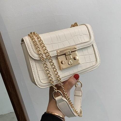 Stone Pattern Mini PU Leather Crossbody Bags 2021 Beautiful Fashion Summer Luxury Brand Chain Shoulder Handbags And Purses
