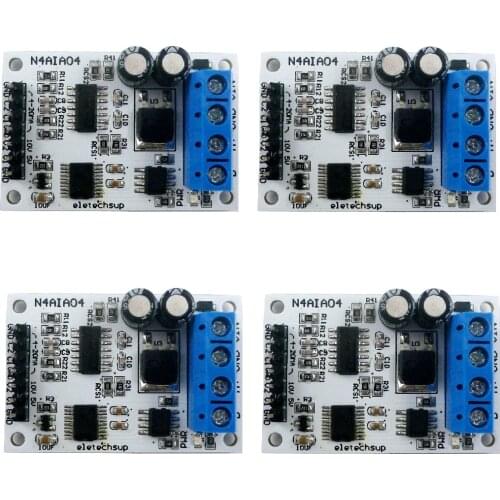 4PCS 4-20MA Current to RS485 Conversion Module 5V 10V Voltage Analog Acquisition Modbus RTU for PLC ADC Instruments