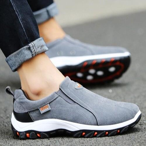 Plus Size Slip-ons Non Slip Male Sneakers Men Sport Shoes Mens Sports Shoes Brands New Mens Running Sneakers Gray Gym GMB-1900