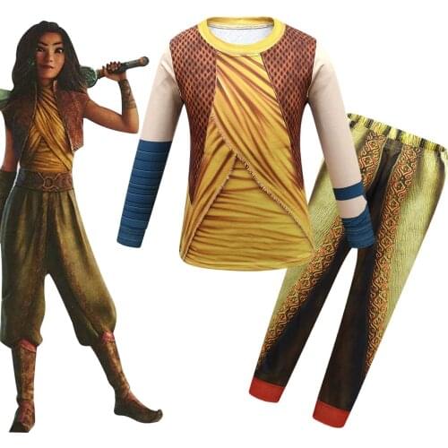 Raya and The Last Dragon Cosplay 2021 Anime Clothes Carnival Halloween Costume for Kids Child Girl Costume Childlike Fantasy