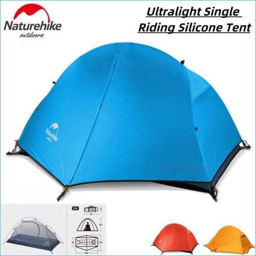 Naturehike Camping Outdoor Tent Cycling Tent 1 person Travel Sports Hiking Ultralight Tourist tent Awning Folding Camping Tents
