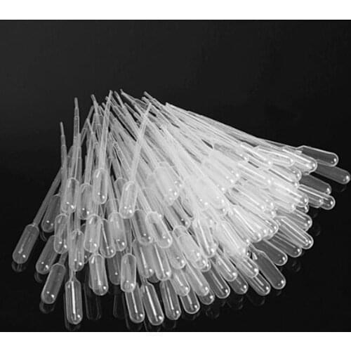 100 Pcs/lot 2ml Plastic Disposable Transfer Pipettes Eye Dropper Set Graduated Pipettes Polyethylene for Experiment Medical