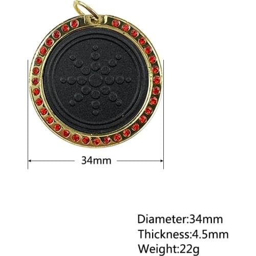 Sunflower Anti Radiation EMF Protection Energy Pendant Gold Chain Necklace with Negative Ions Health Jewelry for Women Men