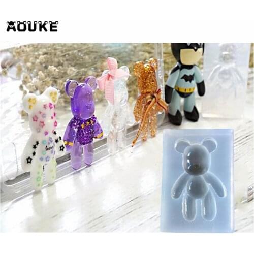 3D Gloomy Bear Shaped Transparent Silicone Molds Cake Decorating Mold DIY Pendant Epoxy Mould Biscuits Baking Tools