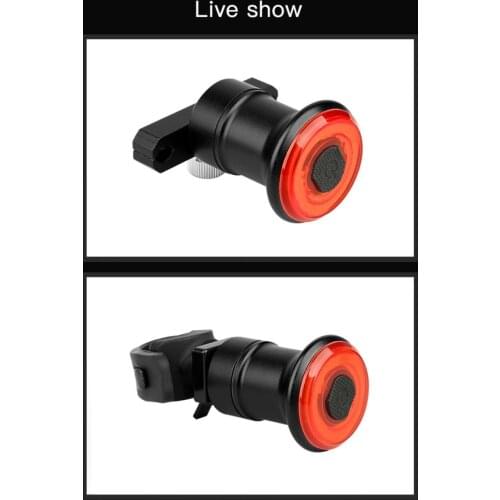 2021 Cycling Light 6 Flash Model Intelligent Brake Induction Taillight Bicycle IPX6 Waterproof 20 Hours Battery Life Tail Light