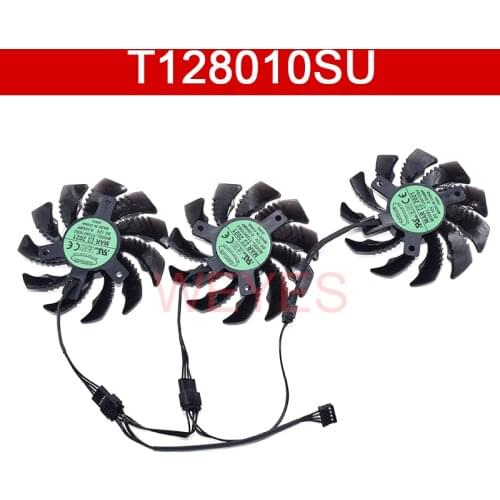 T128010SU DC 12V 0.35A Mounting holes distance 40MM for GTX 1080Ti GTX 1070 G1 AORUS GTX 1060 GTX 980 Fan Gaming Card Fan NEW