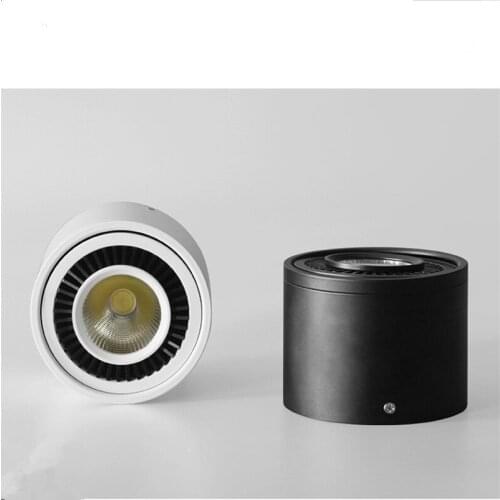 Angle Adjustable Dimmable Surface Mounted Downlight Ceiling Lamp 7W 9W 12W 15W LED COB Spot Light AC110/220V Ceiling Light