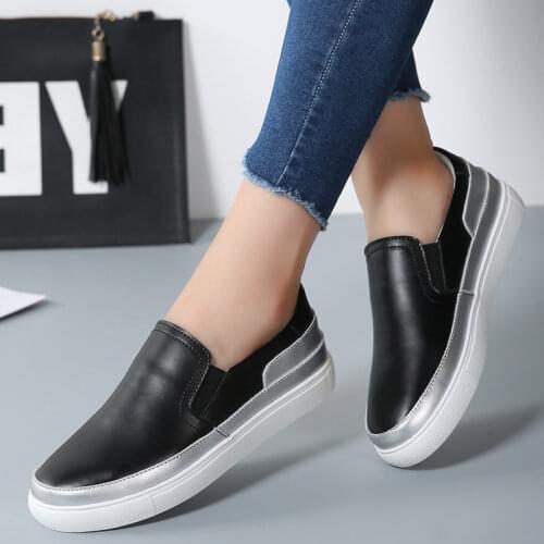 Small white shoes womens leather shoes flat heel womens shoes casual shoes flat sole shoes outdoor sports shoes loafers women