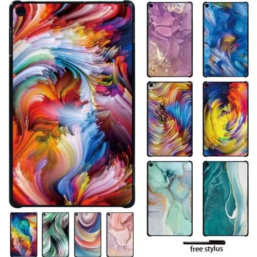 Waterproof Tablet Case for Amazon Fire 7 5/7/9th Gen /HD 8 / 10/Fire HD 8/ Plus 10th Gen 2020 Cases Hard Watercolor Shell