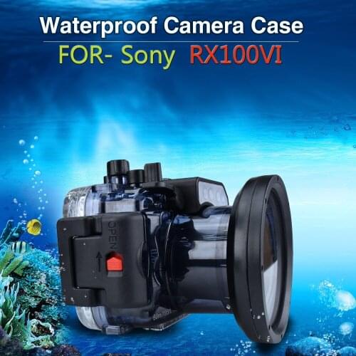 Seafrogs 60m/195ft Diving Camera Waterproof Housing Case for Sony RX100 VI