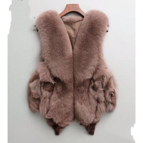 Winter Fashion Women Real Fur Coats Outwear 2020 New Natural Whole Skin Genuine Sheepskin Leather Jackets Fox Fur Overcoat Woman