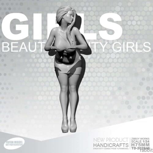 1/24 Reisn Figure Kits GIRLS modern girl resin Soldier self-assembled TD-202046