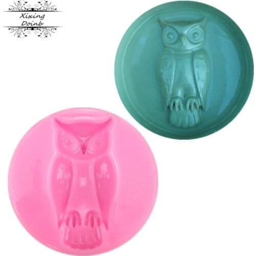 1Pcs Owl Christmas cake silicone tool chocolate clay Candy Mold fudge cake silicone mold kitchen cooking utensils