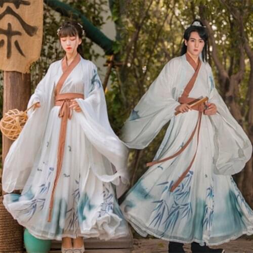 2020 Traditional Hanfu Woman Chinese Folk Dance Costume Man Han Dynasty Princess Clothing Vintage Tang Suit National Cosplay