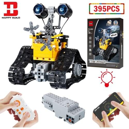 395pcs Technical City APP RC Programming Tracked Robot Building Blocks Remote Control Intelligent Electric Bricks Toys for Kids