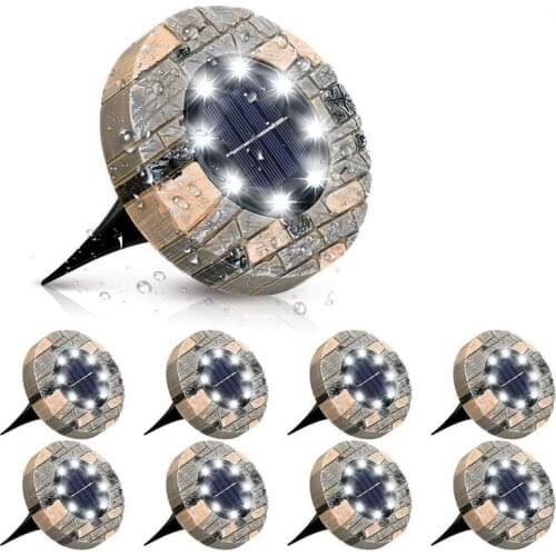 8Led Resin-Like Marble Anti-Compression Solar Underground Lamp