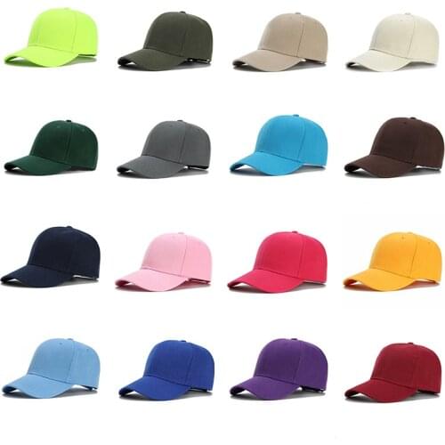Plain Solid Color Baseball Caps 21 Multicolor Men Women Visor Hat Adjustable Nylon Fastener Tape Casual Sports Hats Wholesale