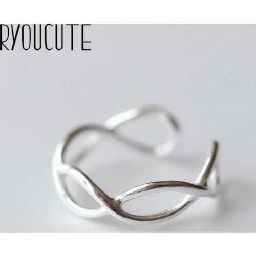 Bohemian Real Silver Color Cross Rings Gifts for Women Wedding Ladies Fashion Adjustable Antique Rings joyas de plata