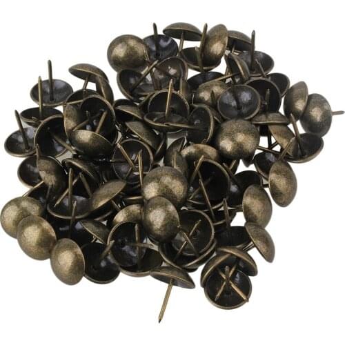 20 x 25mm Bronzy Antique Upholstery Nails Tacks Studs Ancient Style Furniture Fix Pack of 100