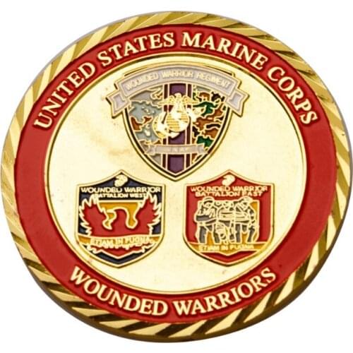Colored painted metal commemorative coins American challenge coins Manufacturers order