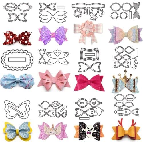 Elegant Bow-knot Curved Flower Star Crown Butterflies Unicorn Antlers Ghost Pattern DIY Craft Paper Cards Making Template 2021