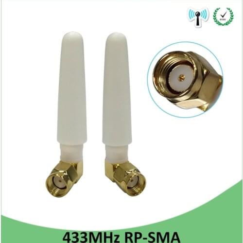 10pcs 433MHz Antenna 2.5dbi RP-SMA Connector Plug 433 mhz directional antena waterproof antenne for Lorawan watermeter Gasmeter