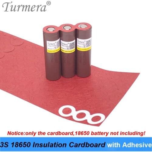 3S 18650 Battery Insulation Cardboard with Adhesive for 18650 Battery Pack Cell Insulating Glue Patch Positive 35 Pieces
