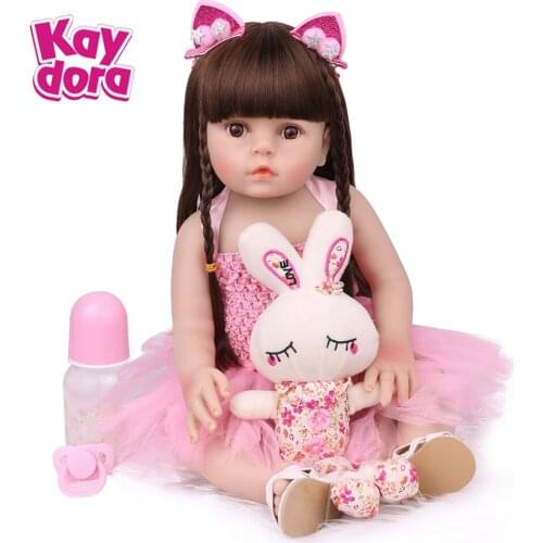 KAYDORA Reborn Baby Doll 48cm Lifelike Soft Full Body Bath Play Toys Sleep Partner Kids Surprise Gifts Dolls