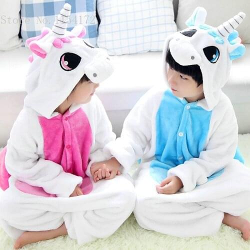 Kigurumi Kigurumi Carton Animal Unicorn Onesies Pajamas Boys Girls Costume Pyjamas Kids Cosplay Pijamas Children Sleepwear