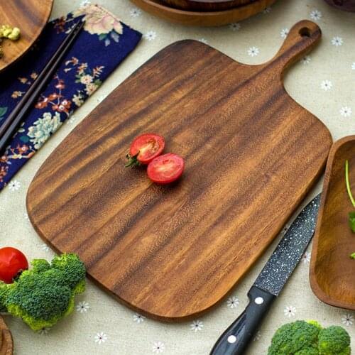 Kitchen Wooden Chopping Blocks Beech Walnut Pizza Bread Fruit Hangable Cutting Board Durable Non-slip Kitchen Tools Accessories